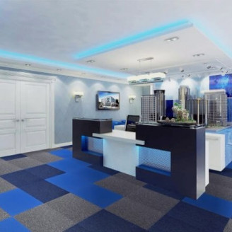 Ковровая плитка Betap Chromata Base 83 кобальтового цвета