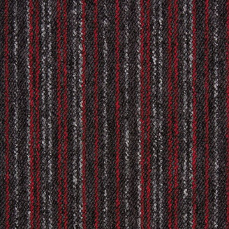 Ковровая плитка Betap Larix 7755 серо-красная в полоску