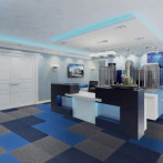 Ковровая плитка Betap Larix 86 сапфирового цвета