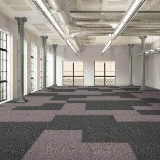 Ковровая плитка Tapibel Basalt 51822 серого цвета с лавандовым оттенком