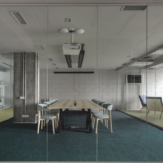 Ковровая плитка Tapibel Cobalt 42370 серовато-зеленого цвета