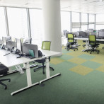 Ковровая плитка Tapibel Basalt 51870 бледно-зеленого цвета